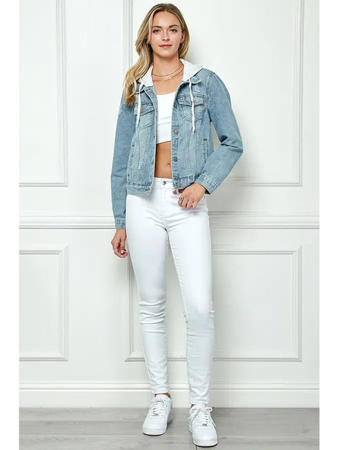 HANNAH HOODED DENIM JACKET